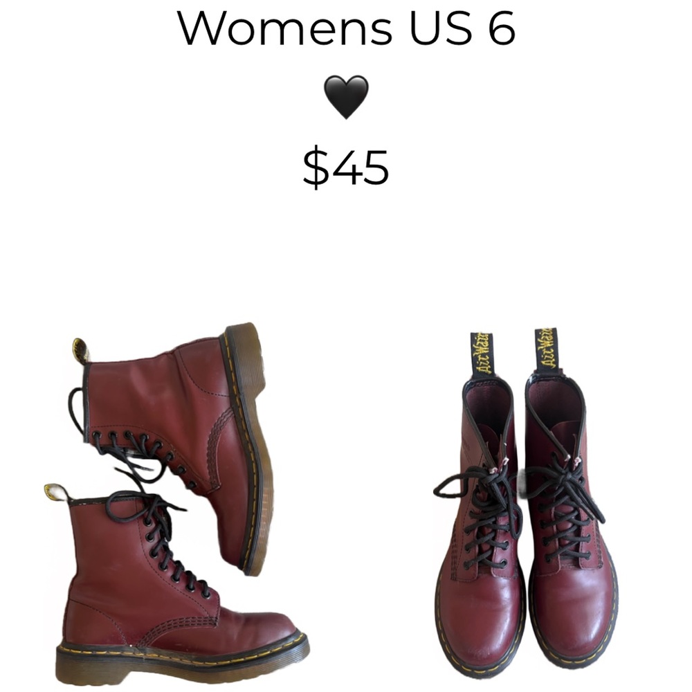 Maroon doc martens